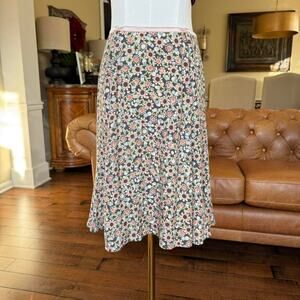 sigrid olsen floral midi skirt petite cottagecore boho